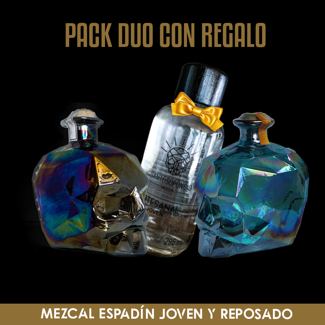 PROMOCIÓN: 2 BOTELLAS DE CRÁNEO AGAVE ESPADÍN + 1 BOTELLA DE 187ML DE AGAVE ESPADÍN DE REGALO.