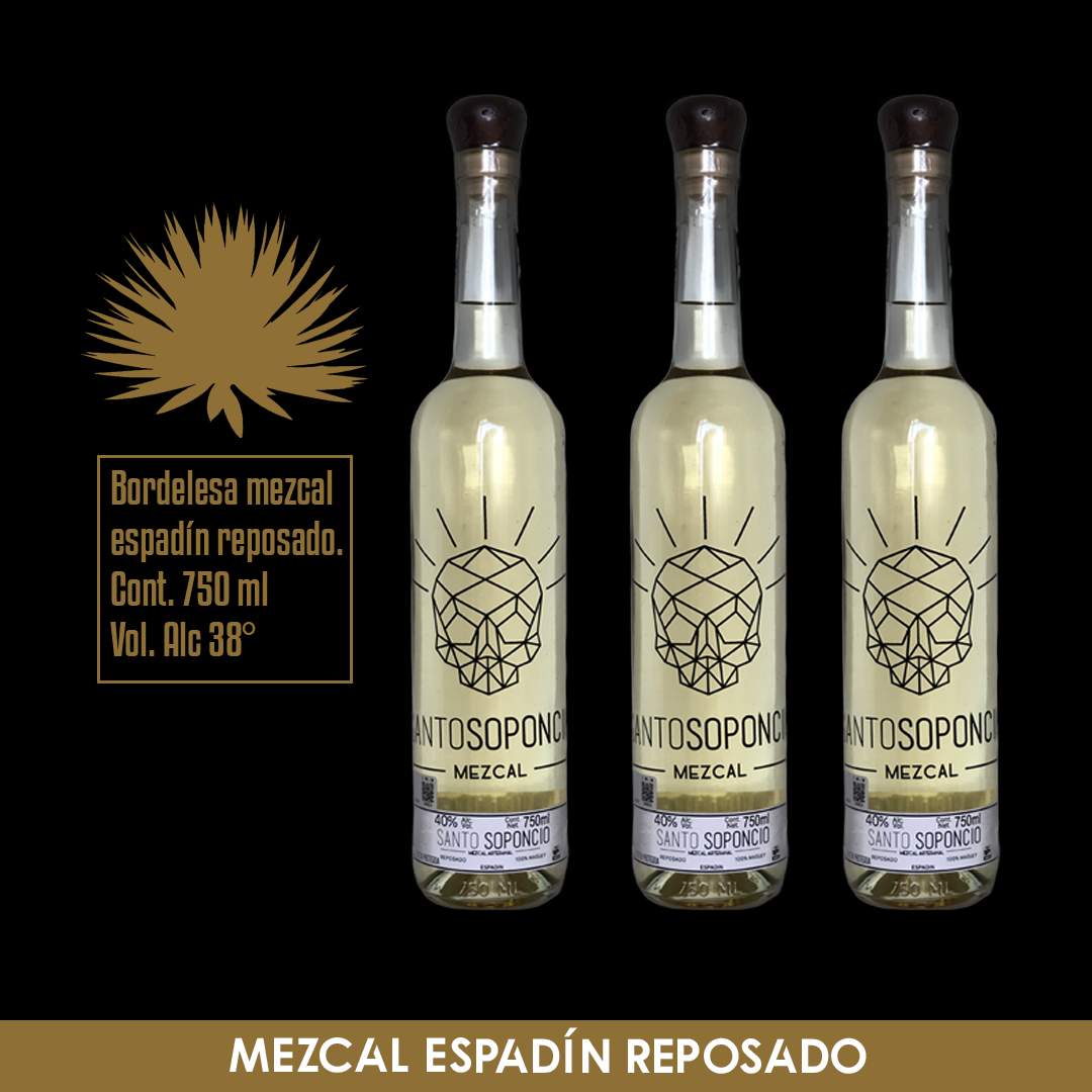 MEZCAL ARTESANAL REPOSADO AGAVE ESPADÍN CERTIFICADO (BOTELLA BORDELESA)